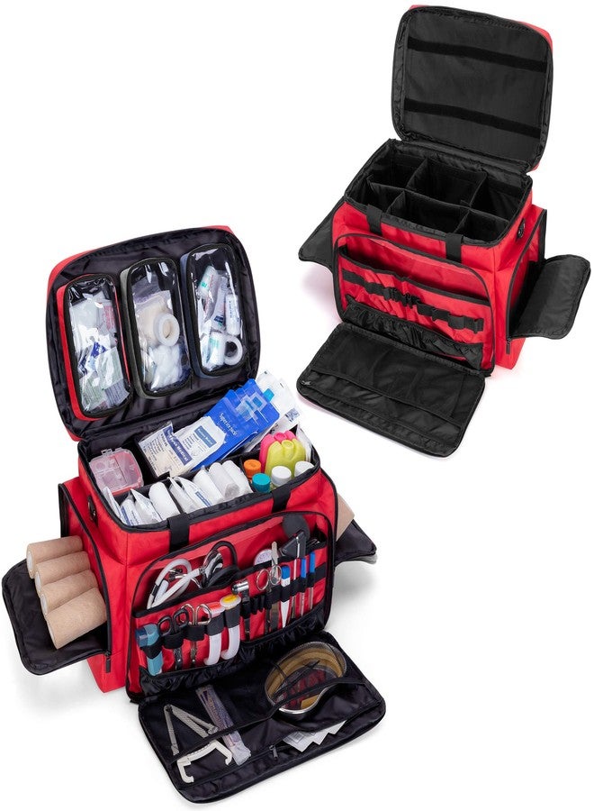 Trunab First Aid Bag Empty, Professional Medical Bag Emergency Responder Trauma Bag with Inner Dividers and No-Slip Bottom, Ideal for EMT, EMS, Paramedics, Bag ONLY - Image 3